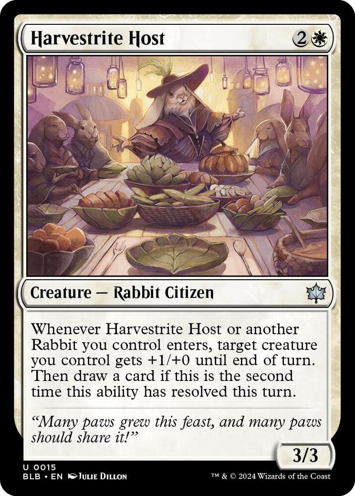 Harvestrite Host 15 card from Bloomburrow