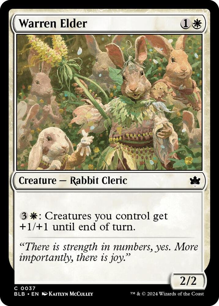 Warren Elder 37 card from Bloomburrow