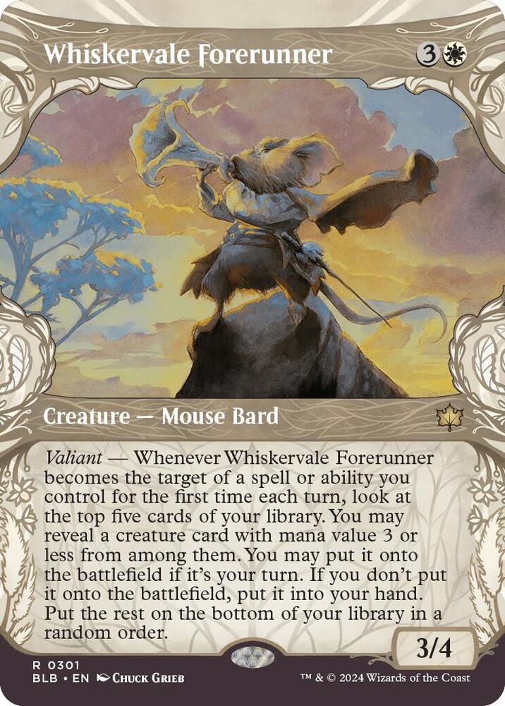 Whiskervale Forerunner (Showcase) 301 card from Bloomburrow