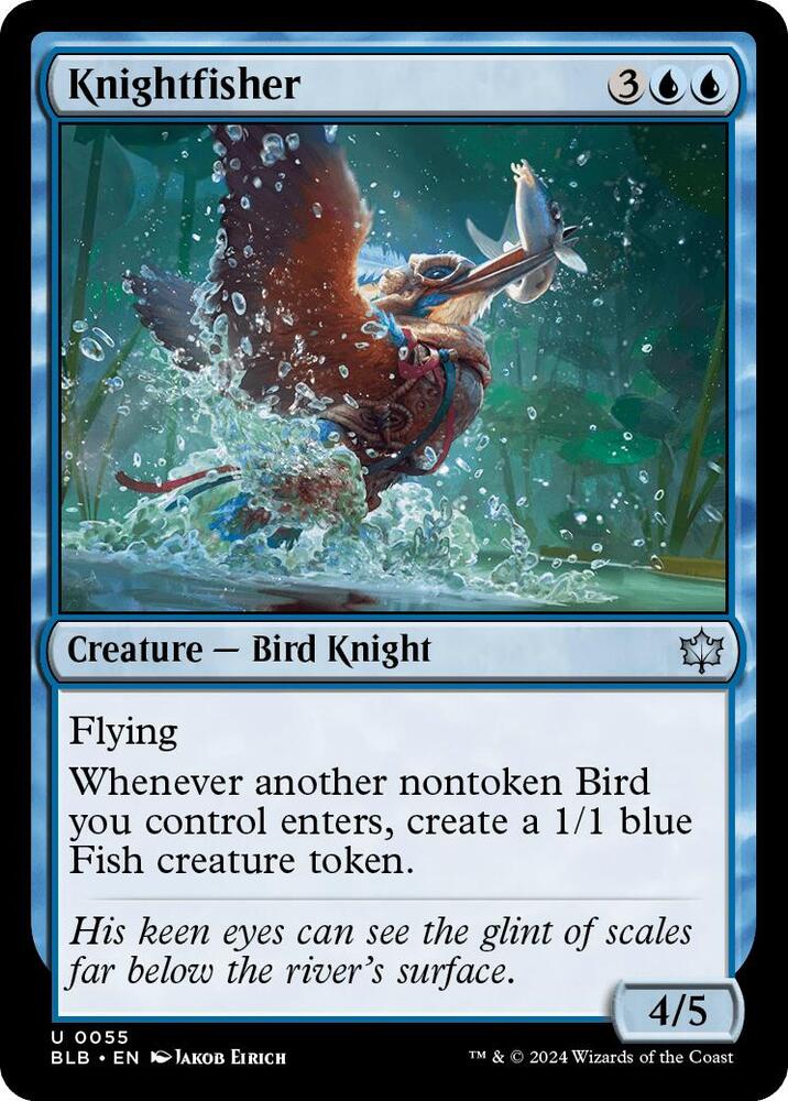 Knightfisher 55 card from Bloomburrow