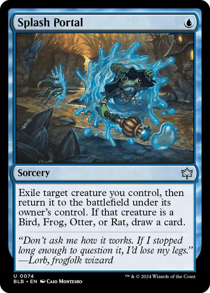 Splash Portal 74 card from Bloomburrow