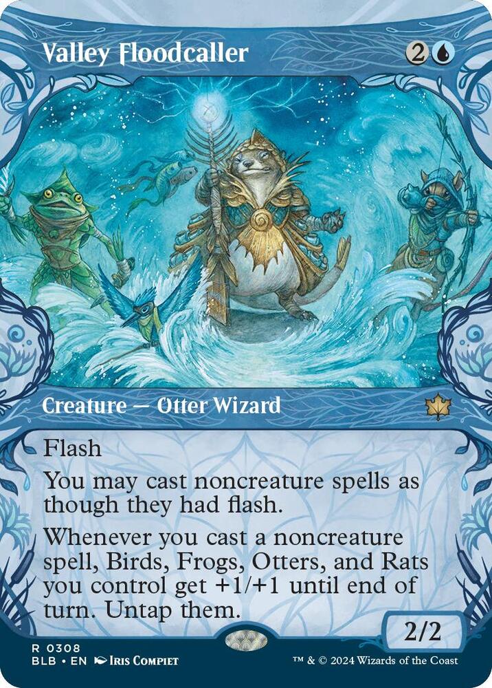 Valley Floodcaller (Showcase) 308 card from Bloomburrow