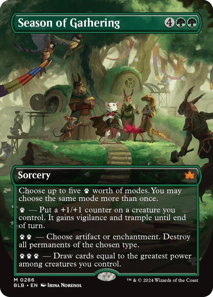 Season of Gathering (Borderless) 286 card from Bloomburrow