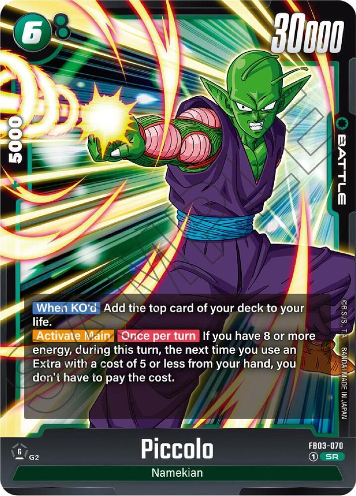 Piccolo FB03-070 card from Raging Roar