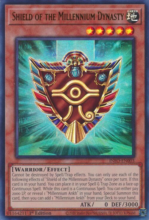 Shield of the Millennium Dynasty INFO-EN003 card from The Infinite Forbidden