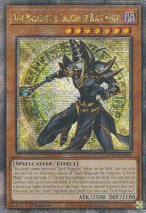 Dark Magician the Magician of Black Magic (Quarter Century Secret Rare) INFO-EN006 card from The Infinite Forbidden