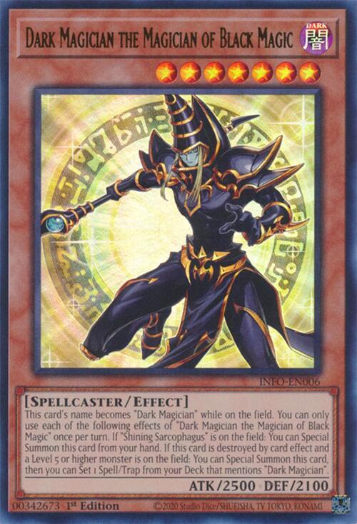 Dark Magician the Magician of Black Magic INFO-EN006 card from The Infinite Forbidden