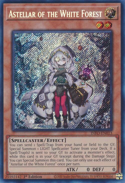 Astellar of the White Forest INFO-EN013 card from The Infinite Forbidden