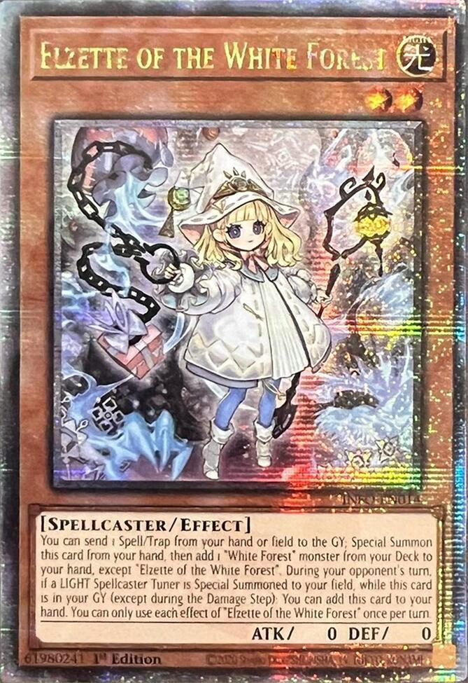 Elzette of the White Forest (Quarter Century Secret Rare) INFO-EN014 card from The Infinite Forbidden