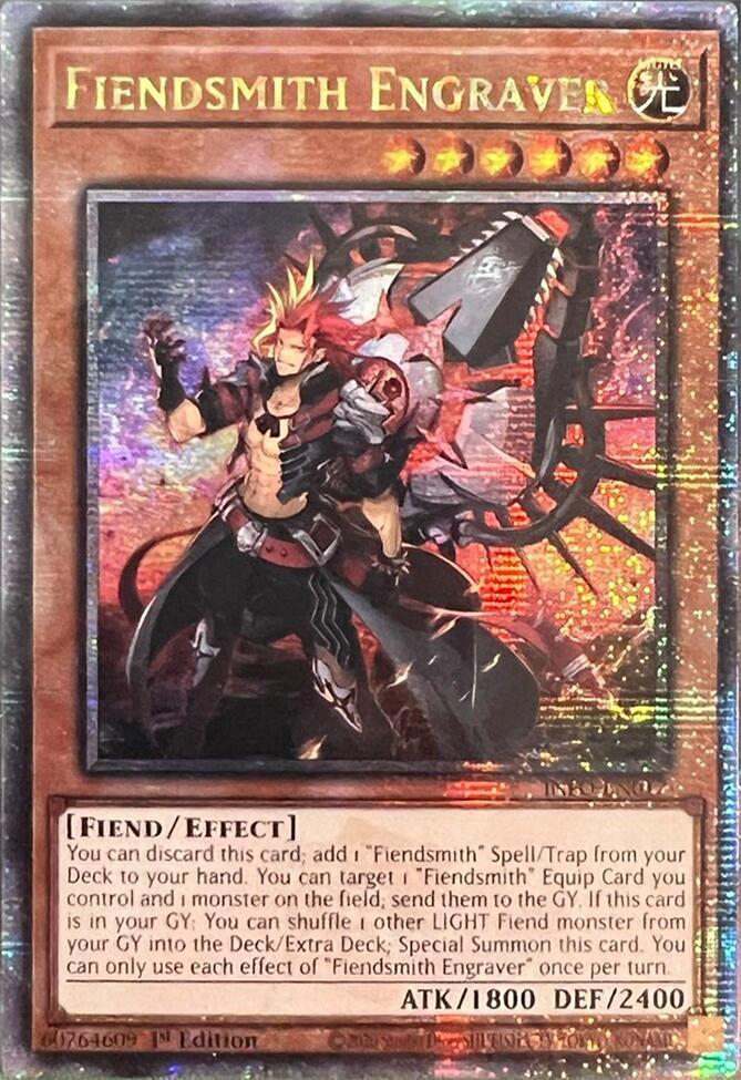 Fiendsmith Engraver (Quarter Century Secret Rare) INFO-EN017 card from The Infinite Forbidden