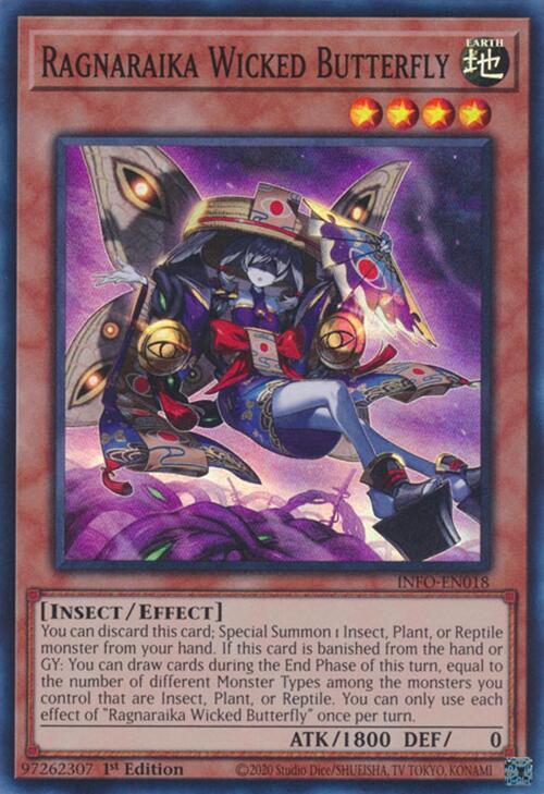 Ragnaraika Wicked Butterfly INFO-EN018 card from The Infinite Forbidden