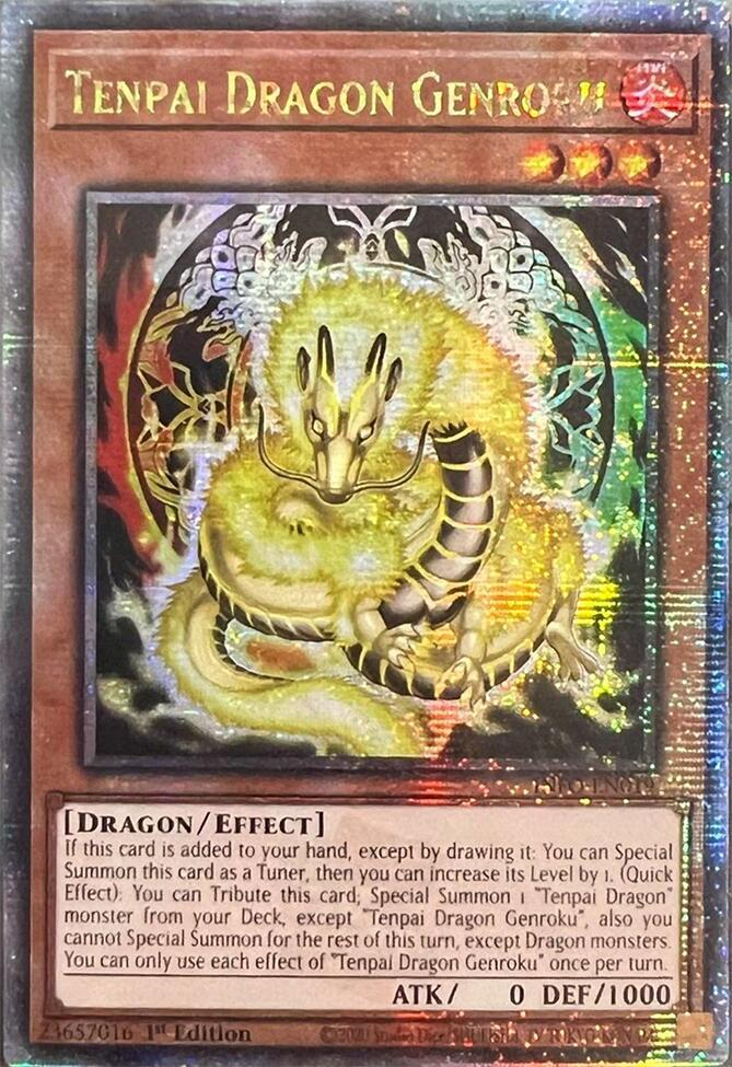 Tenpai Dragon Genroku (Quarter Century Secret Rare) INFO-EN019 card from The Infinite Forbidden