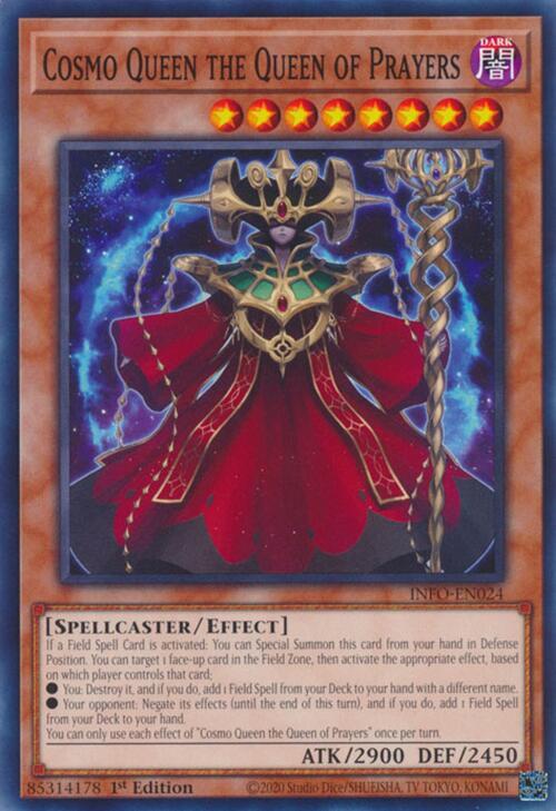 Cosmo Queen the Queen of Prayers INFO-EN024 card from The Infinite Forbidden