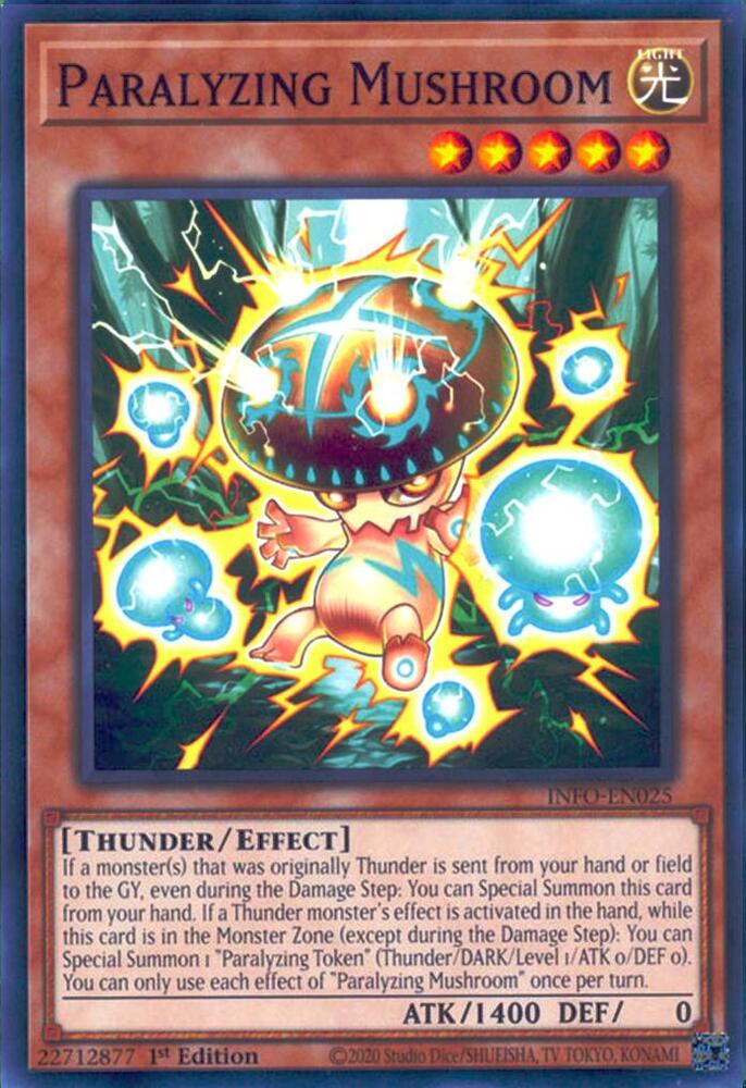 Paralyzing Mushroom INFO-EN025 card from The Infinite Forbidden