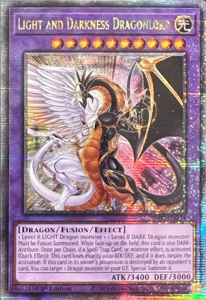 Light and Darkness Dragonlord (Quarter Century Secret Rare) INFO-EN034 card from The Infinite Forbidden