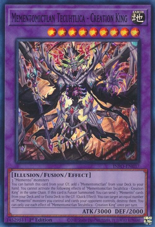 Mementomictlan Tecuhtlica - Creation King INFO-EN037 card from The Infinite Forbidden