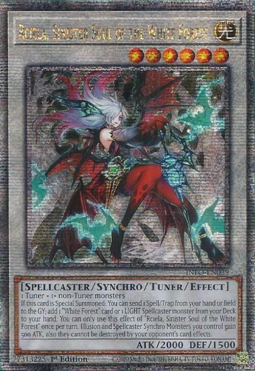 Rciela, Sinister Soul of the White Forest (Quarter Century Secret Rare) INFO-EN039 card from The Infinite Forbidden