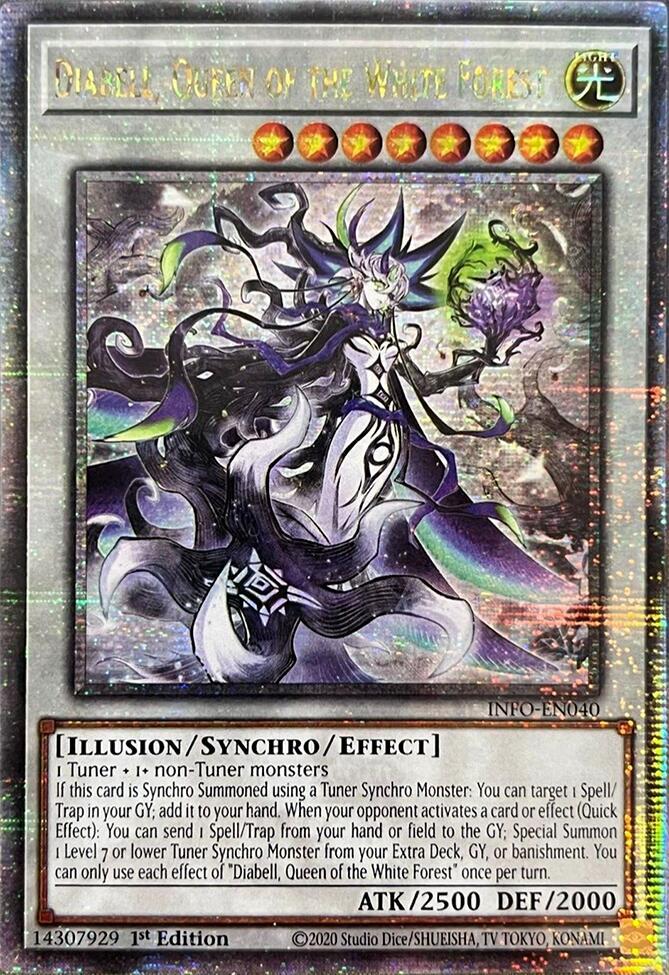 Diabell, Queen of the White Forest (Quarter Century Secret Rare) INFO-EN040 card from The Infinite Forbidden