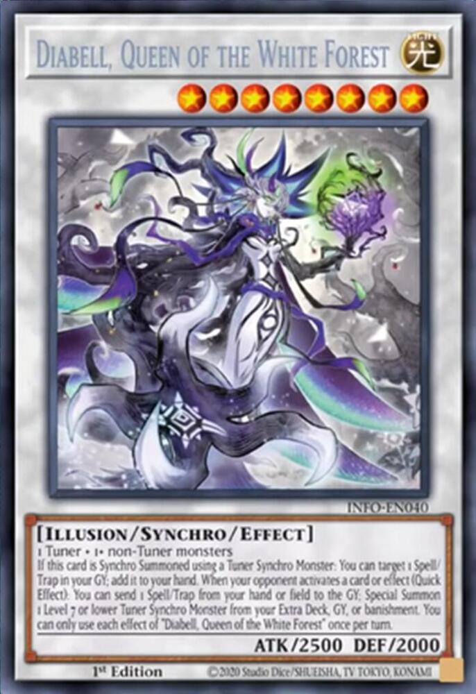 Diabell, Queen of the White Forest INFO-EN040 card from The Infinite Forbidden