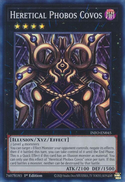 Heretical Phobos Covos INFO-EN045 card from The Infinite Forbidden
