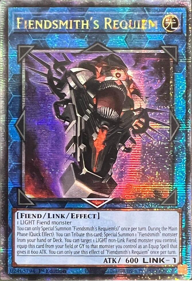 Fiendsmith's Requiem (Quarter Century Secret Rare) INFO-EN046 card from The Infinite Forbidden