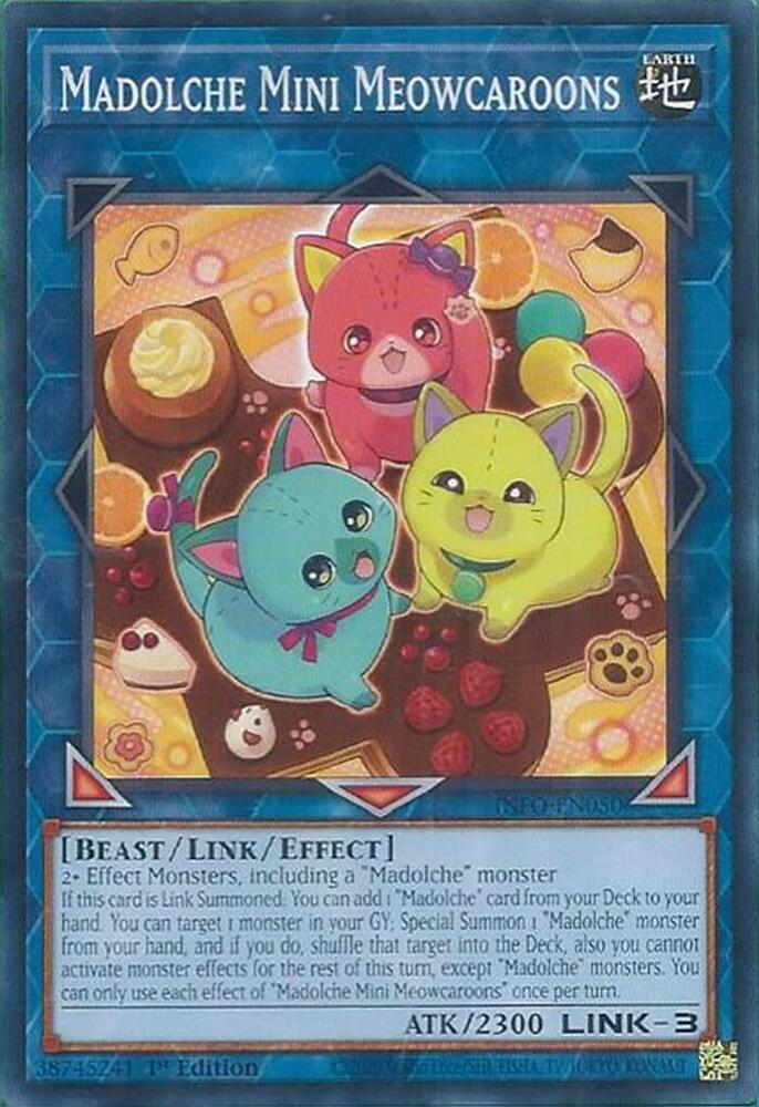 Madolche Mini Meowcaroons INFO-EN050 card from The Infinite Forbidden