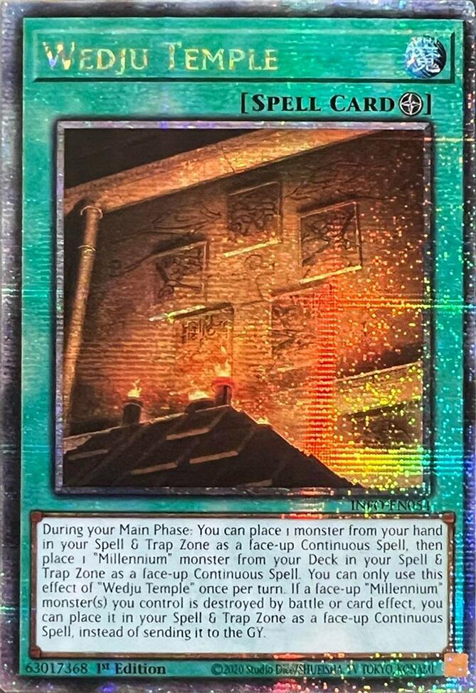 Wedju Temple (Quarter Century Secret Rare) INFO-EN054 card from The Infinite Forbidden