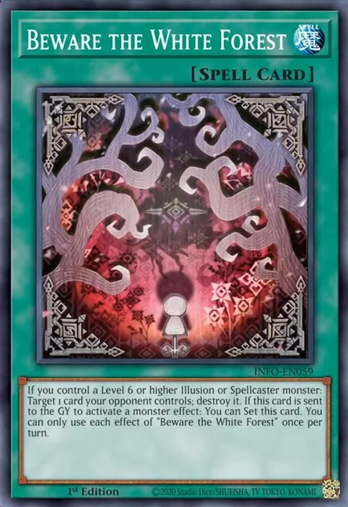 Beware the White Forest INFO-EN059 card from The Infinite Forbidden