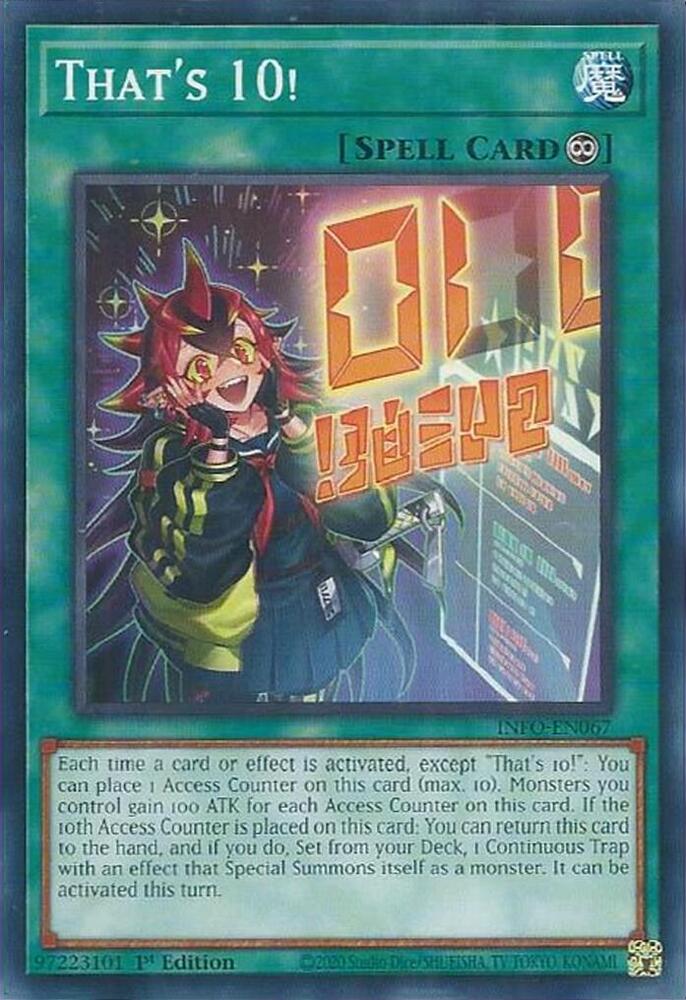 That's 10! INFO-EN067 card from The Infinite Forbidden
