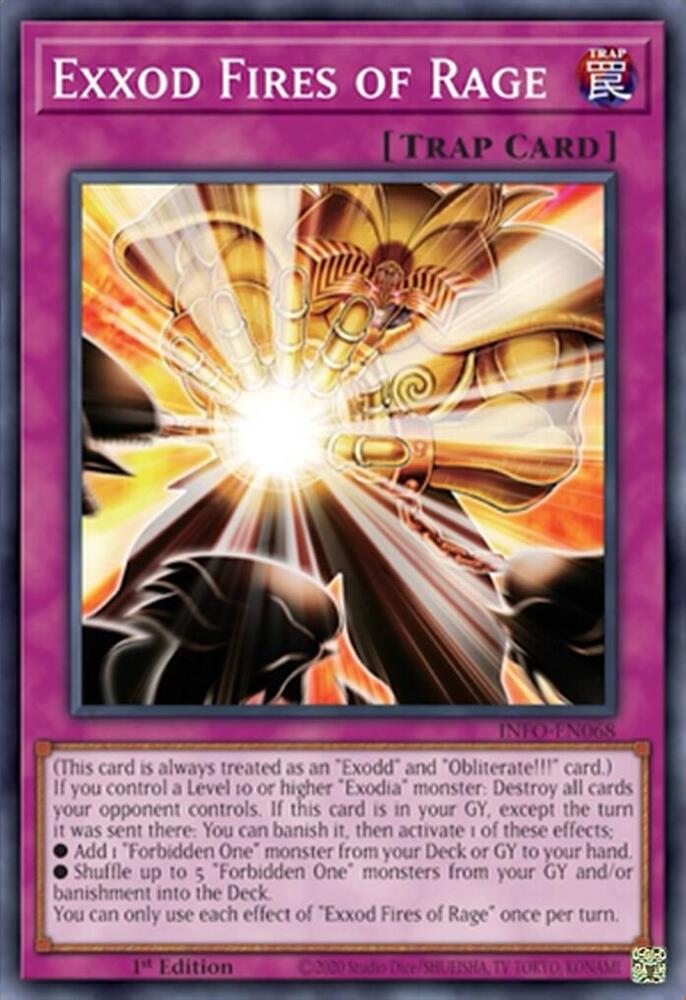 Exxod Fires of Rage INFO-EN068 card from The Infinite Forbidden
