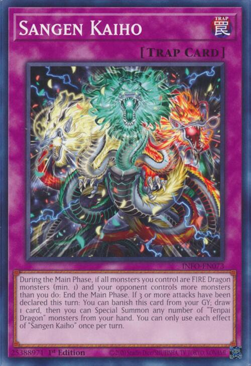 Sangen Kaiho INFO-EN073 card from The Infinite Forbidden