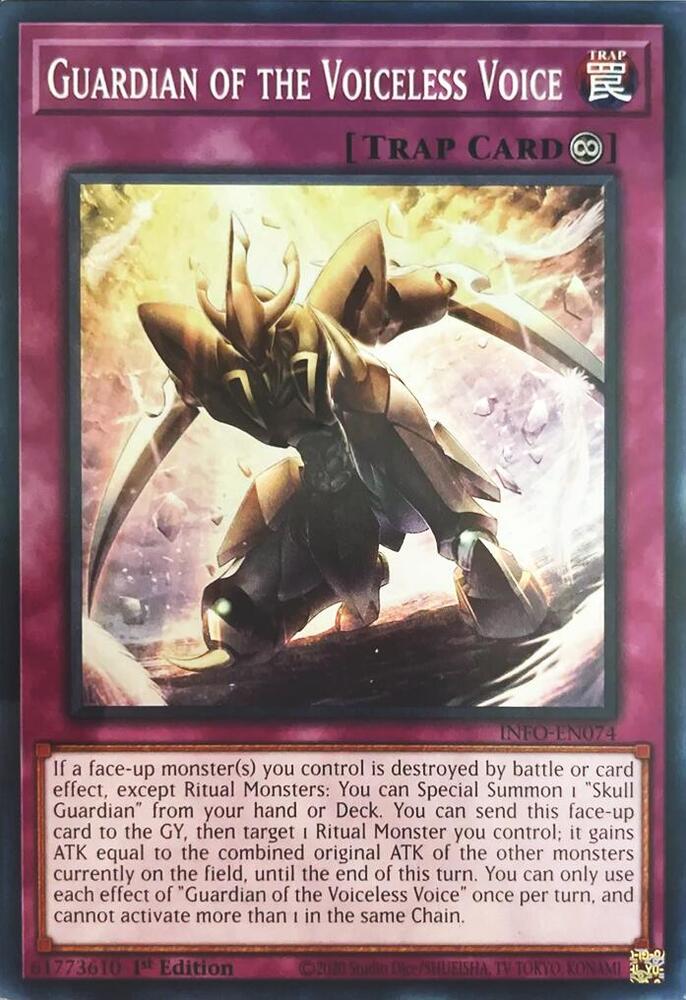Guardian of the Voiceless Voice INFO-EN074 card from The Infinite Forbidden