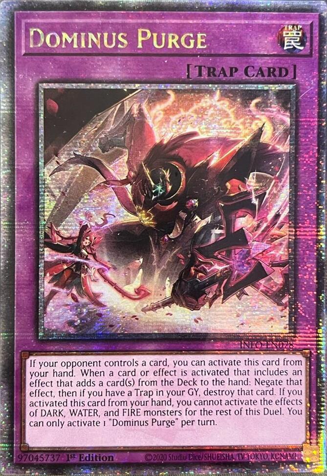 Dominus Purge (Quarter Century Secret Rare) INFO-EN078 card from The Infinite Forbidden