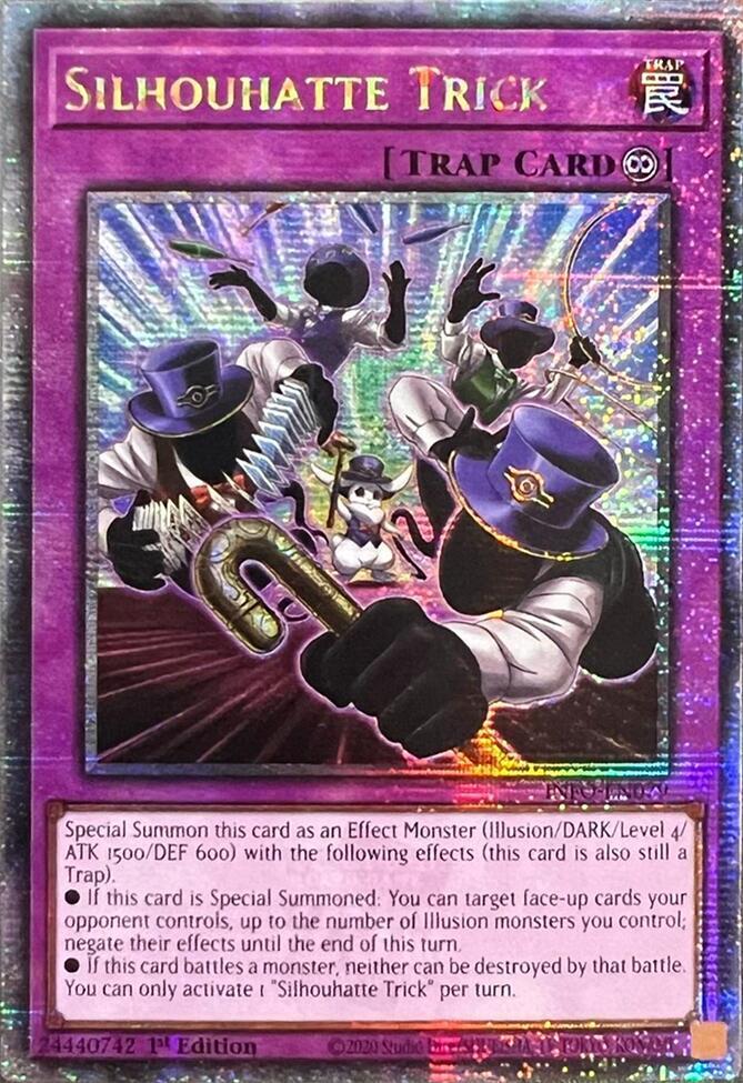 Silhouhatte Trick (Quarter Century Secret Rare) INFO-EN079 card from The Infinite Forbidden