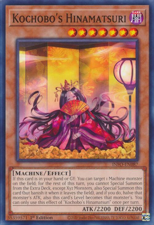 Kochobo's Hinamatsuri INFO-EN087 card from The Infinite Forbidden