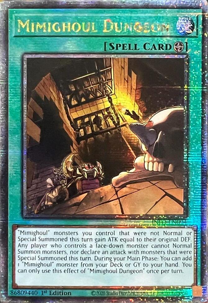 Mimighoul Dungeon (Quarter Century Secret Rare) INFO-EN094 card from The Infinite Forbidden