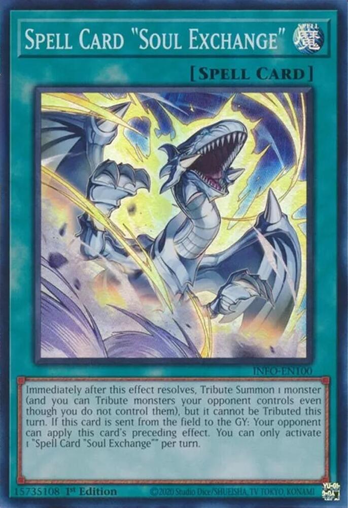 Spell Card "Soul Exchange" INFO-EN100 card from The Infinite Forbidden