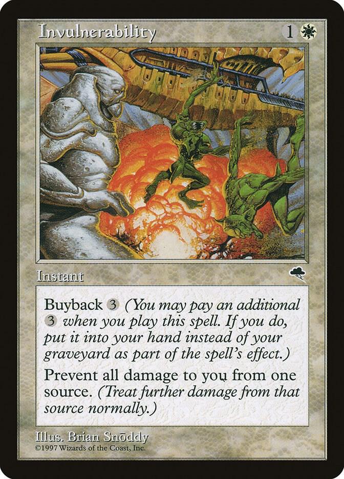 Invulnerability 25 card from Tempest
