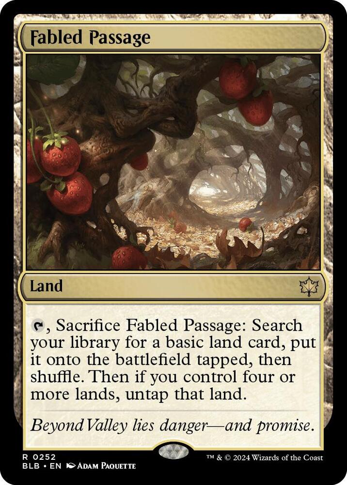 Fabled Passage 252 card from Bloomburrow