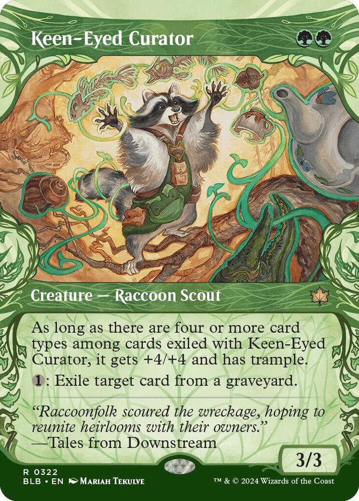 Keen-Eyed Curator (Showcase) 322 card from Bloomburrow