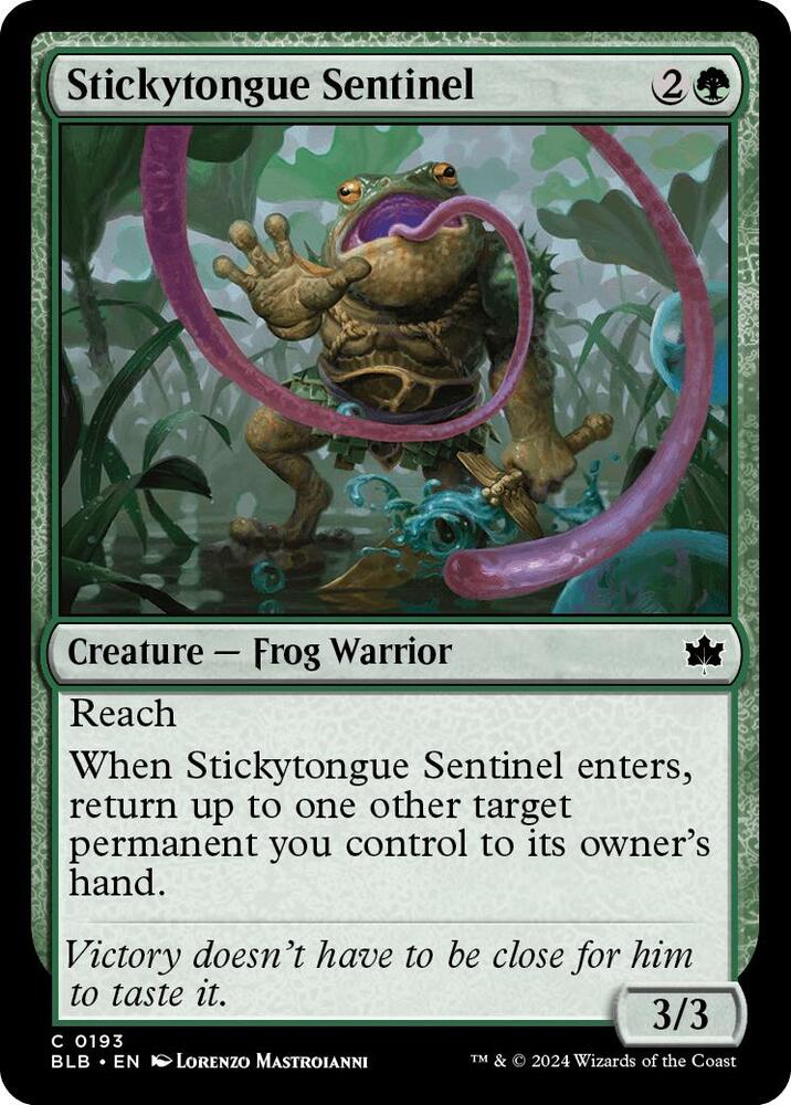 Stickytongue Sentinel 193 card from Bloomburrow