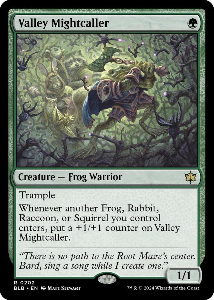 Valley Mightcaller 202 card from Bloomburrow