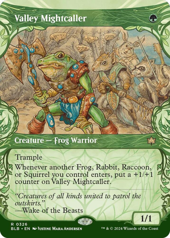 Valley Mightcaller (Showcase) 326 card from Bloomburrow