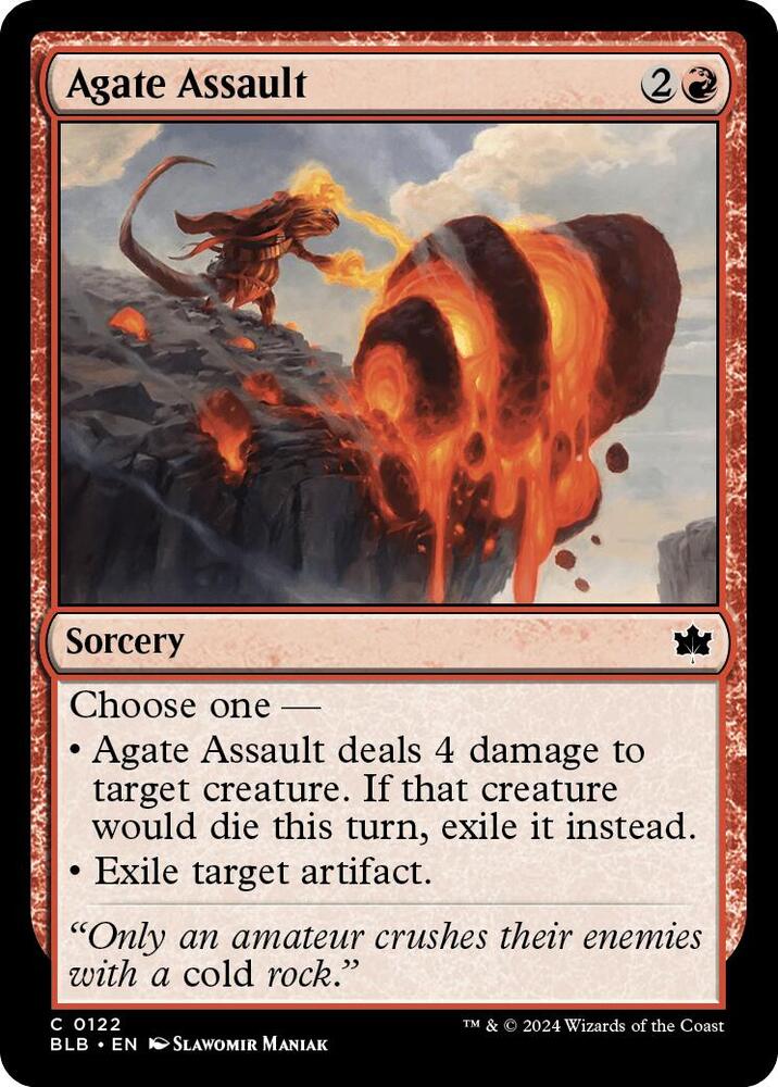 Agate Assault 122 card from Bloomburrow
