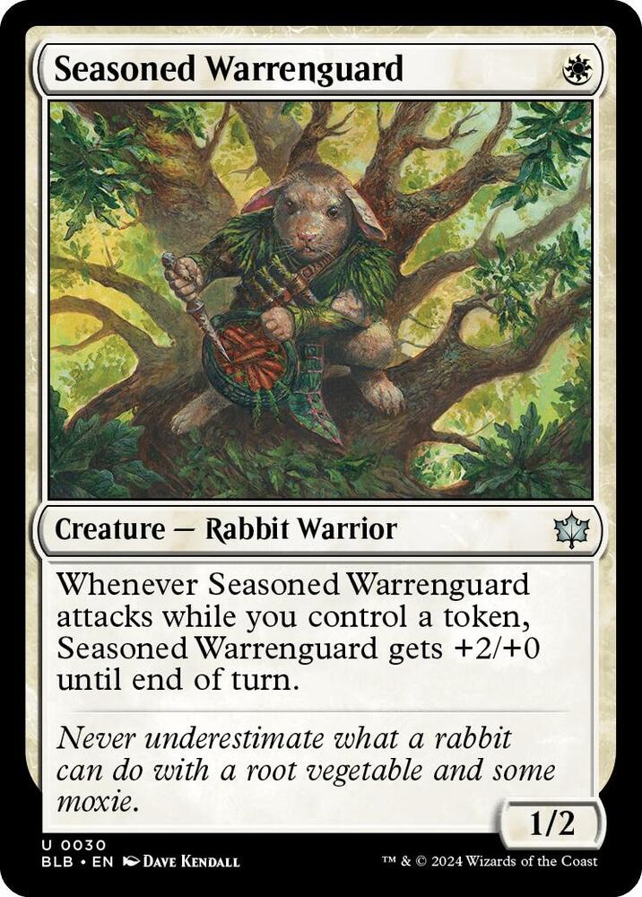 Seasoned Warrenguard 30 card from Bloomburrow