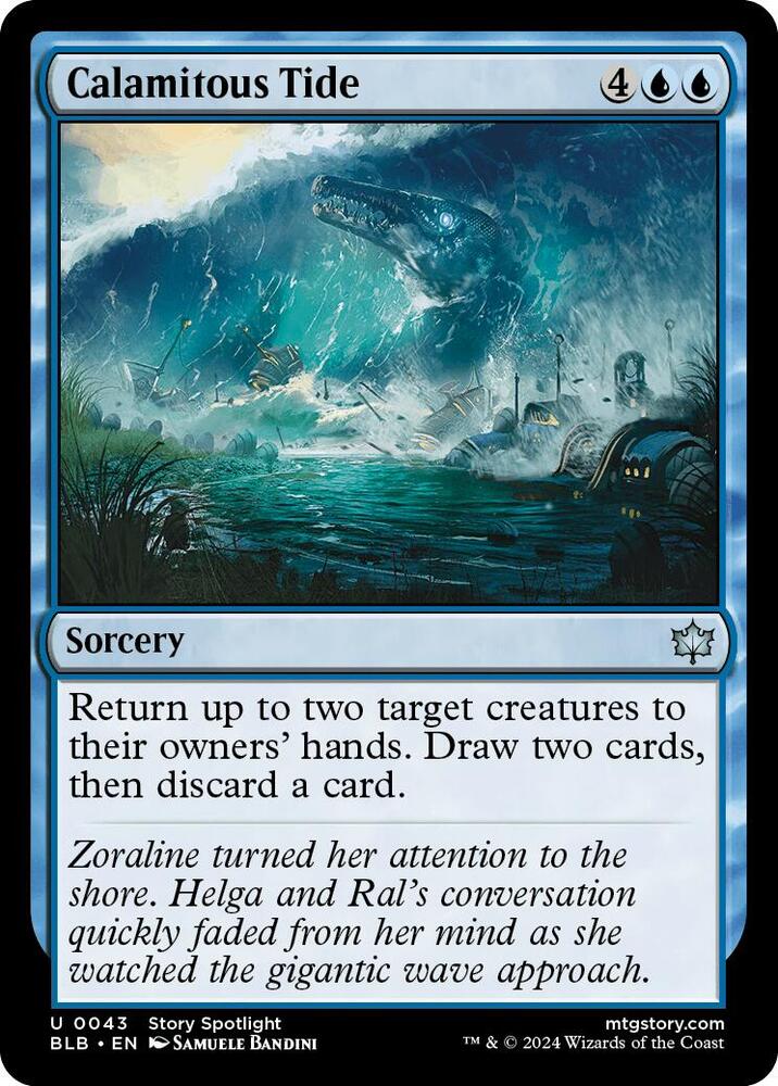 Calamitous Tide 43 card from Bloomburrow