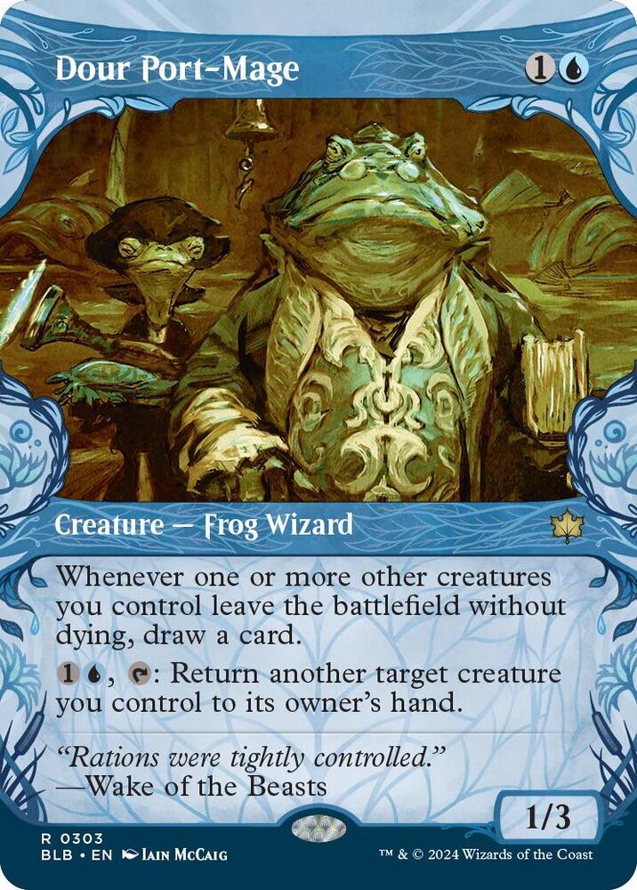 Dour Port-Mage (Showcase) 303 card from Bloomburrow