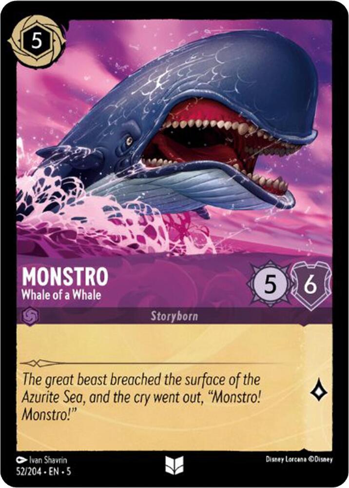 Monstro - Whale of a Whale 52/204 card from Shimmering Skies