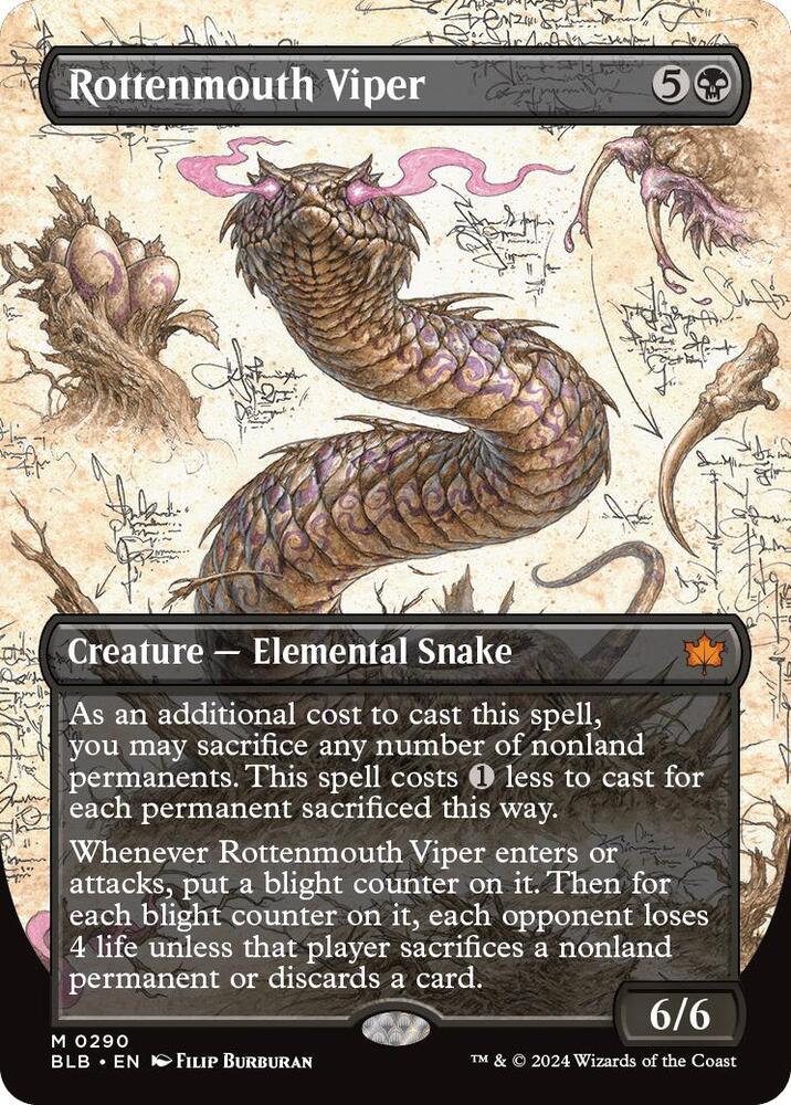 Rottenmouth Viper (Borderless) 290 card from Bloomburrow