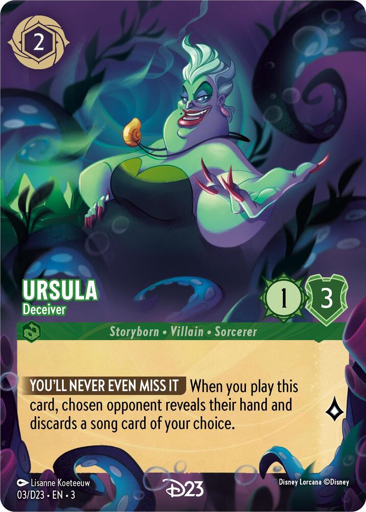 Ursula - Deceiver 3 card from D23 Promos